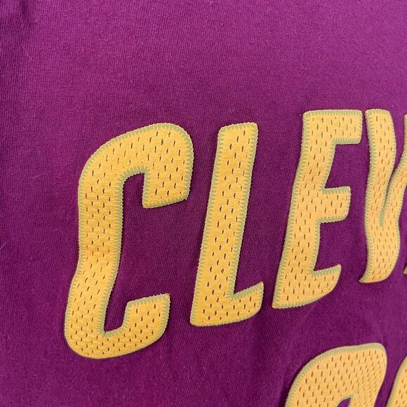 Adidas Cleveland Cavaliers NBA LeBron‎ James Short Sleeve Shirt Men’s Size Large - Picture 8 of 14